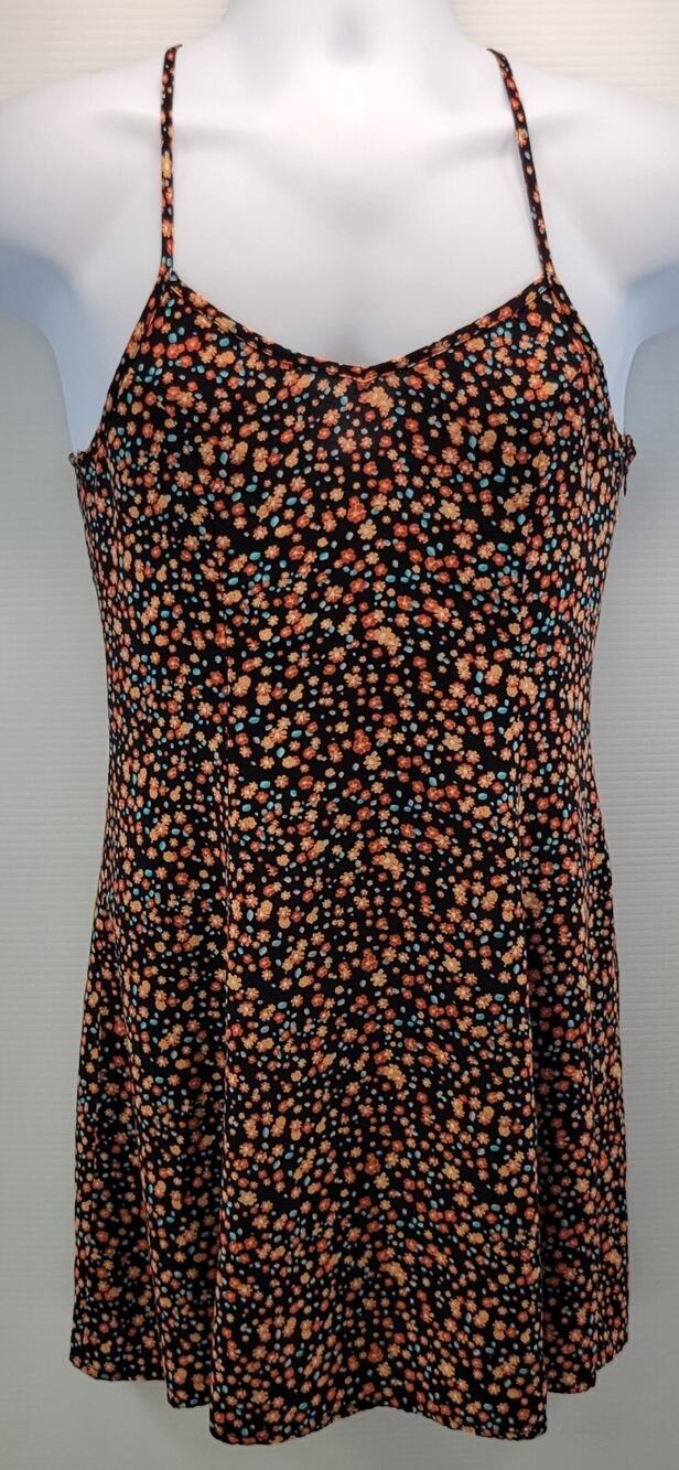 A) Forever 21 Women Spaghetti Strap Sleeveless Floral Dress Medium